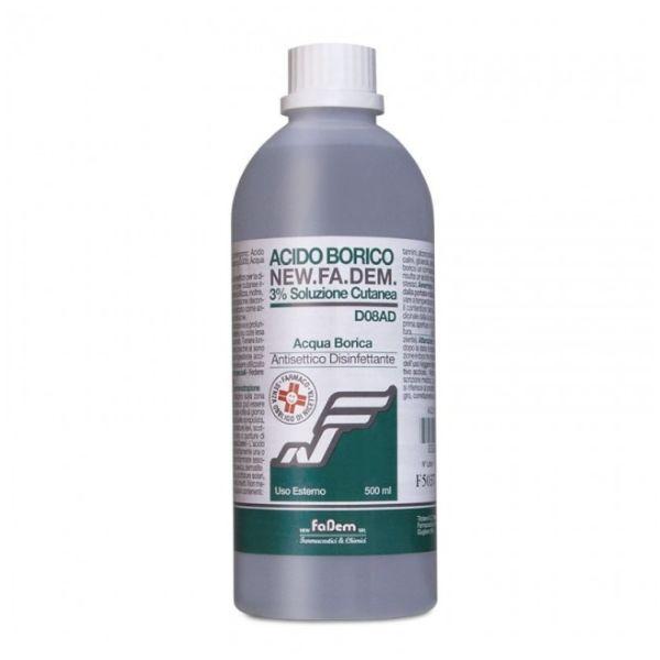 New Fa.dem. Acido Borico New F*3% Fl 500ml