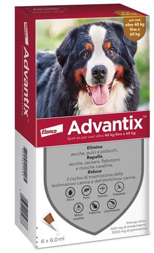 Advantix Spot-On per Cani di Taglia Grande 6 Pipette 40-60kg