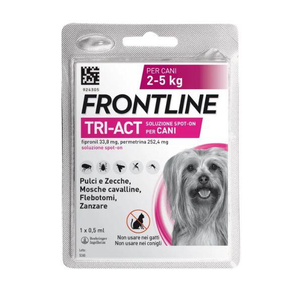 Frontline Tri-Act Spot On Antiparassitario per Cani 2-5 kg 1 Pipetta