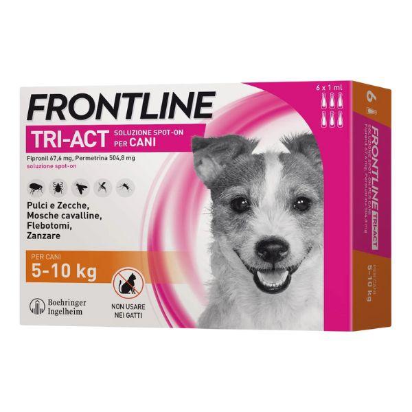 Frontline Tri-Act per Cani 5-10 kg, Protezione Completa 6 Pipette