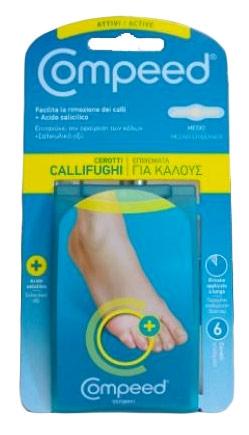 Compeed Linea Cura delle Mani e dei Piedi 6 Cerotti Callifughi Acido Salicilico