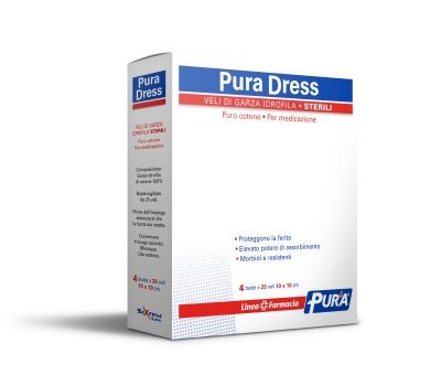 Pura Soft Garze Sterili 10x10 cm per Medicazioni 100 Pezzi
