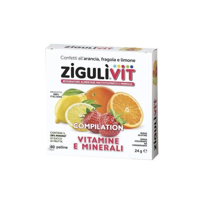 ZigulƬ Vit Compilation Vitamine e Minerali Arancia Fragola Limone 40 Pall