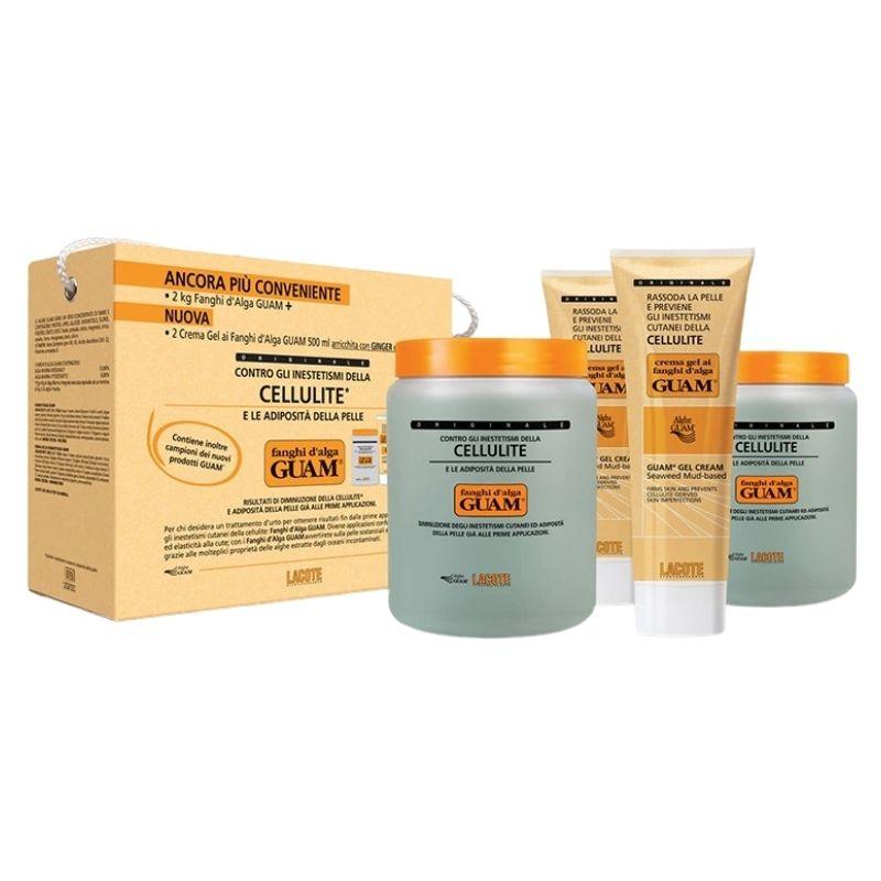 Guam Doppia Convenienza Fanghi D'Alga Guam 2x1kg + Crema Gel 2x250 ml