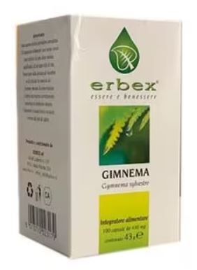 Erbex Gimnema Integratore 100 Capsule 430mg