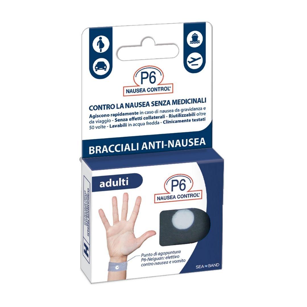 P6 Nausea Control Bracciali Anti-Nausea per Adulti 2 Pezzi