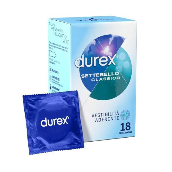 Durex Settebello Classico Profilattici VestiblitĂ Aderente 18 Pezzi
