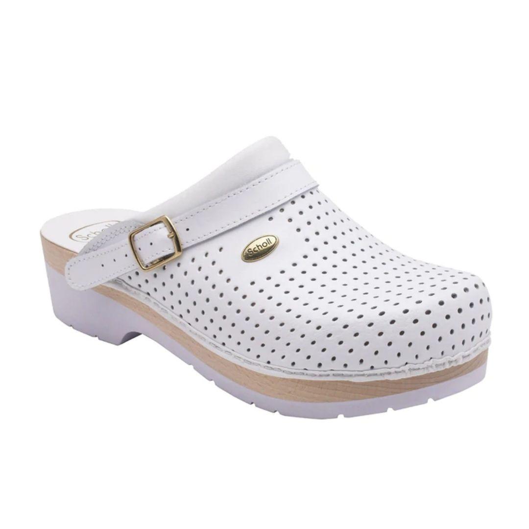 Dr.scholl's Clog Supercomfort Ciabatta Unisex con Plantare in Legno Bianca 42
