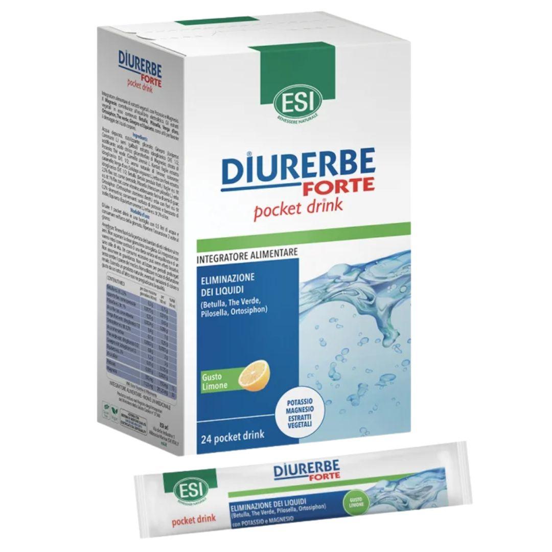 Esi Diurerbe Forte Integratore Alimentare Diuretico 24 Pochet Drink Limone
