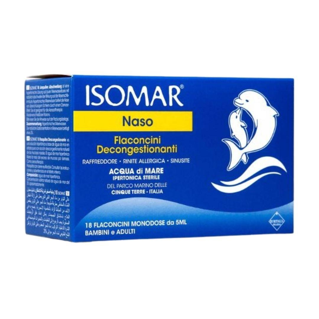 Isomar Naso Soluzione Ipertonica 18 Flaconcini Decongestionanti Monodose da 5 ml