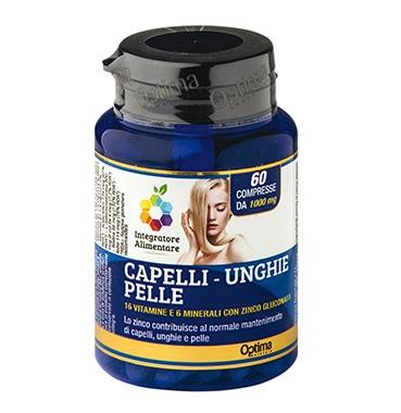 Optima Naturals Linea Capelli Unghie Pelle Integratore Alimentare 60 Compresse