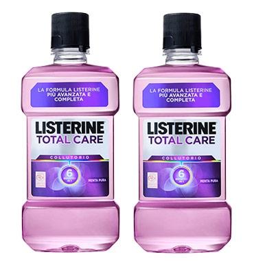 Listerine Linea Igiene Orale Quotidiana Total Care 6 in 1 Collutorio 2x500 ml