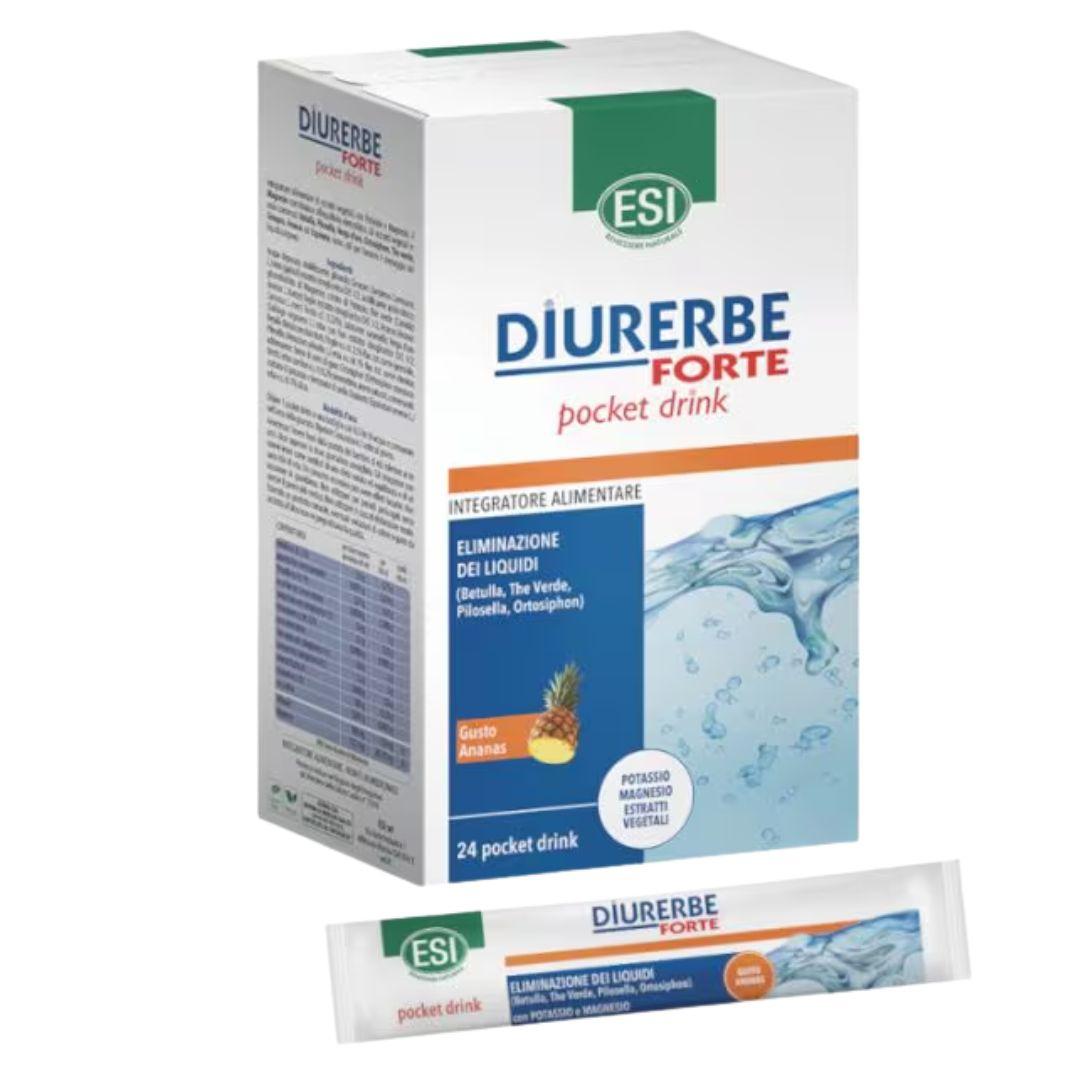 Esi Diurerbe Forte Integratore Alimentare Diuretico 24 Pochet Drink Ananas