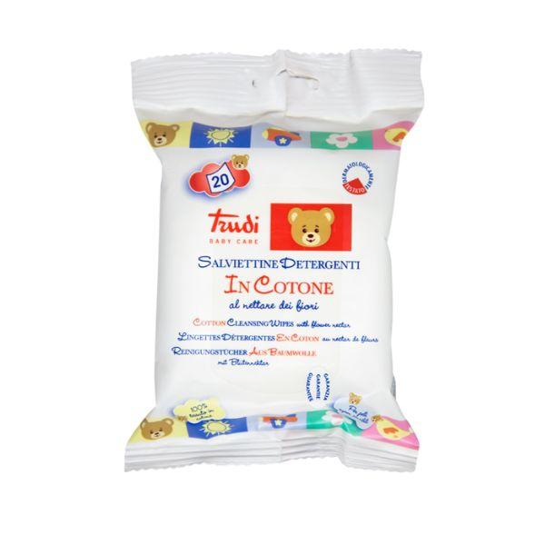 Trudi Baby Care Salviettine Detergenti Cotone 20 Pezzi