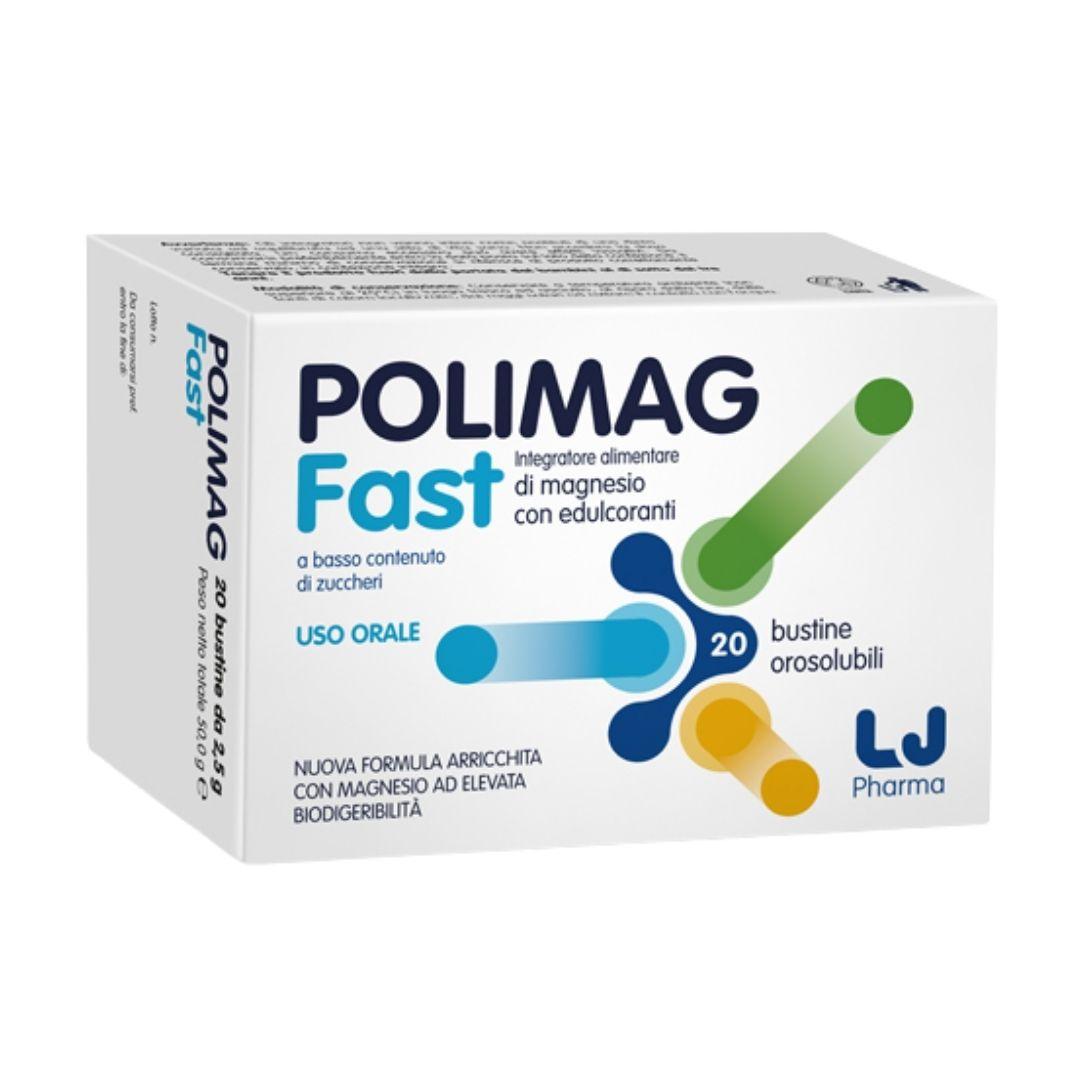 PolimagFAST Integratore Alimentare di Magnesio 20 Bustine Orosolubili