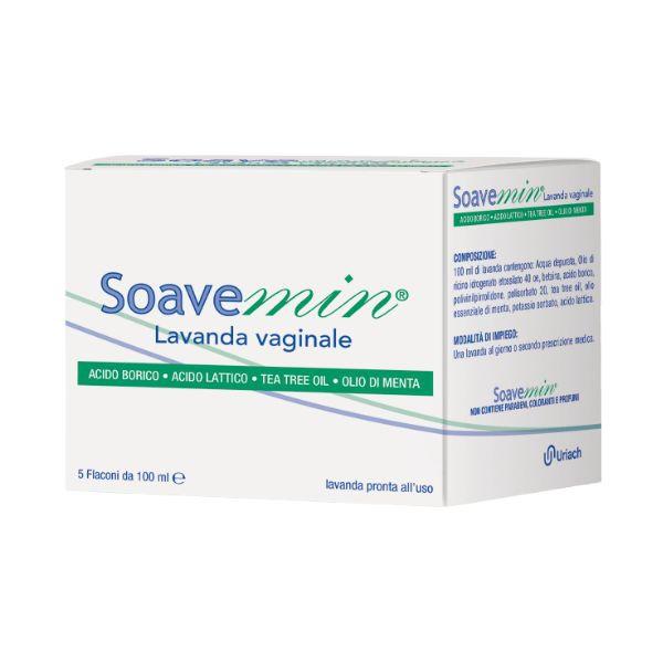 Soavemin Lavanda Vaginale Antibatterica Lenitiva E Deodorante 5 Flaconi 100 ml