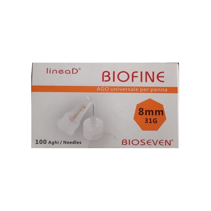 Biofine Linea D Gauge 31 Ago Per Penna Da Insulina 8mm 100 Pezzi