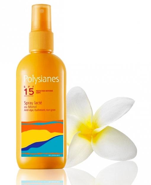 Klorane Polysianes Linea Solare SPF15 Spray LactĆØ con Monoi Anti-Age 125 ml