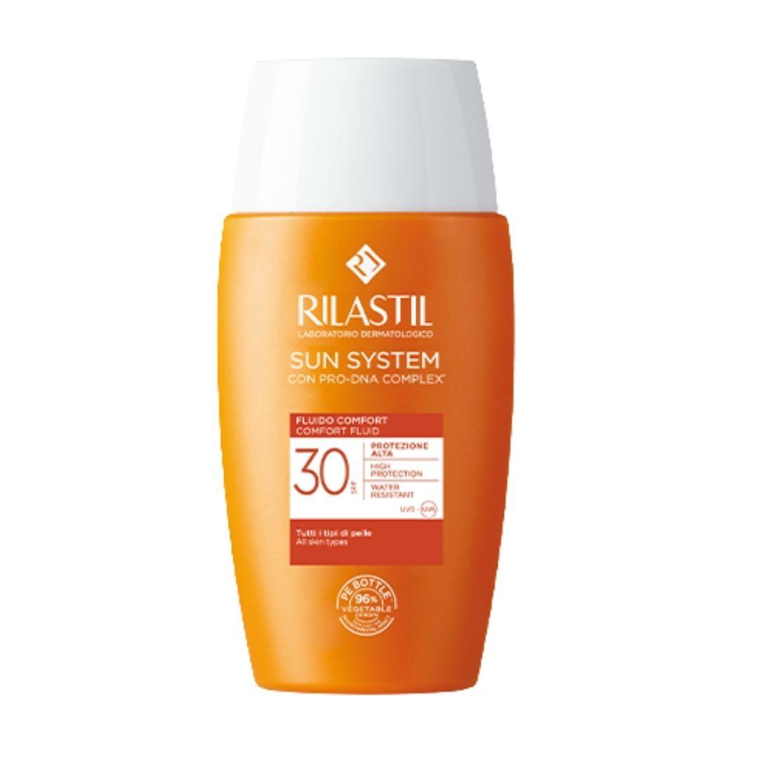 Rilastil Sun System SPF30 Comfort Fluido Solare Viso Pelli Sensibili 50 ml