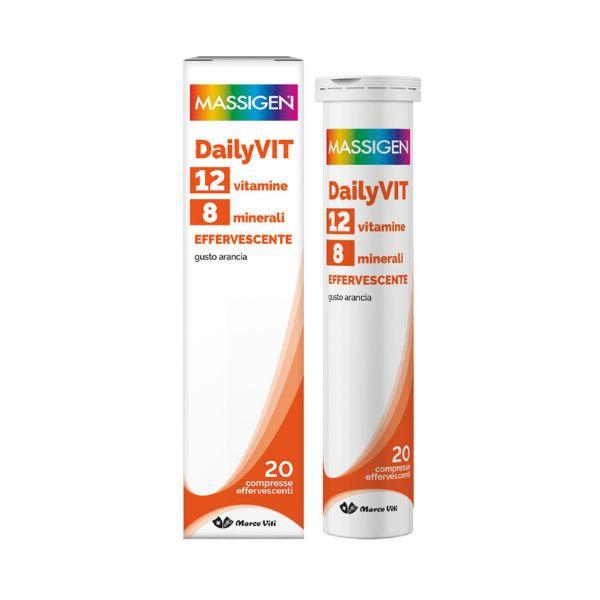 Massigen Dailyvit+ Integratore di Vitamine e Minerali 20 Compresse Effervescenti