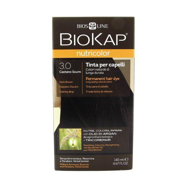 Biokap Nutricolor Tinta Per Capelli Con Olio Di Argan Colore 3.0 Castano Scuro