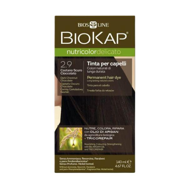 Biokap Nutricolor Delicato Tinta Per Capelli Colore 2.9 Castano Scuro Cioccolato