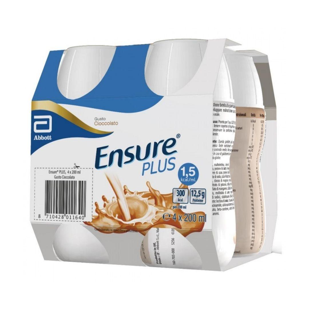 Ensure Plus Supplemento Nutrizionale Ipercalorico Gusto Cioccolato 4 x 200 ml