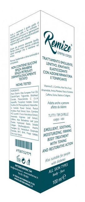 Remize Crema Corpo Idratante e Ristrutturante 100ml