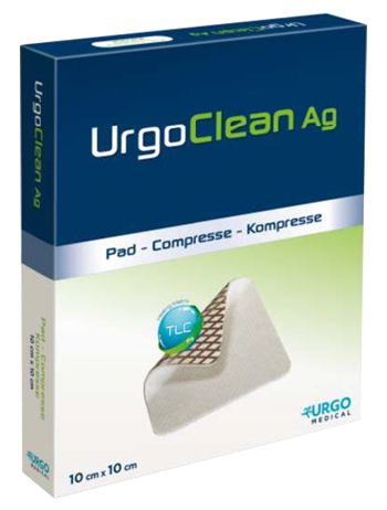 Urgoclean AG/Silver Medicazione Antibatterica Con Argento 6x6cm 5 Pezzi