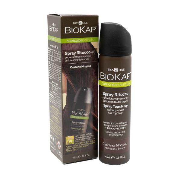 Biokap Nutricolor Delicato Spray Ritocco Capelli Colore Castano Mogano 75 ml