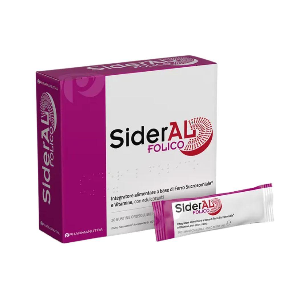 SiderAl Folico Integratore Per Le Donna A Base Di Ferro 20 Bustine Orosolubili