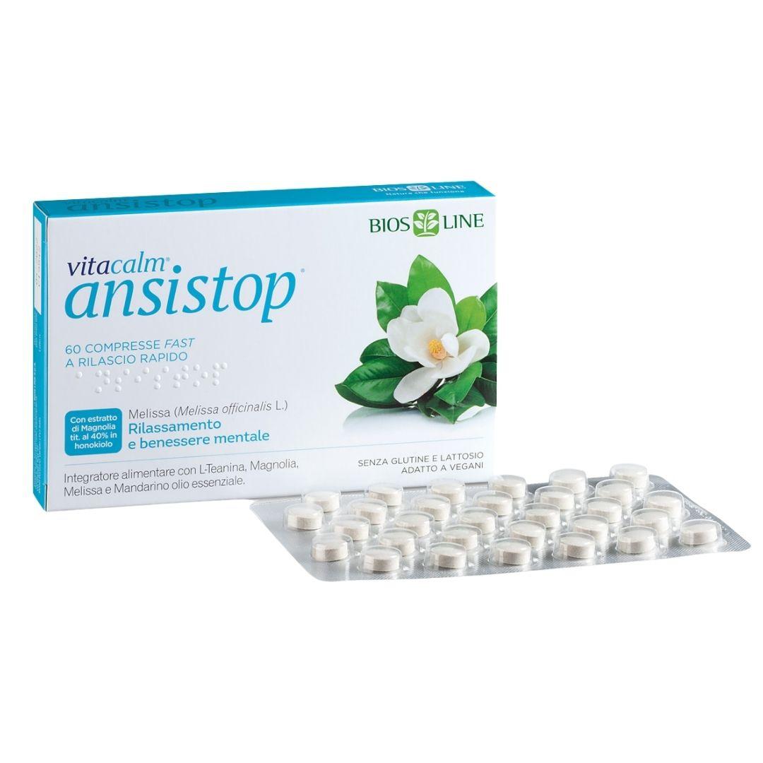 Vitacalm Ansistop Integratore Per Disturbi D'Ansia e Stress 60 compresse