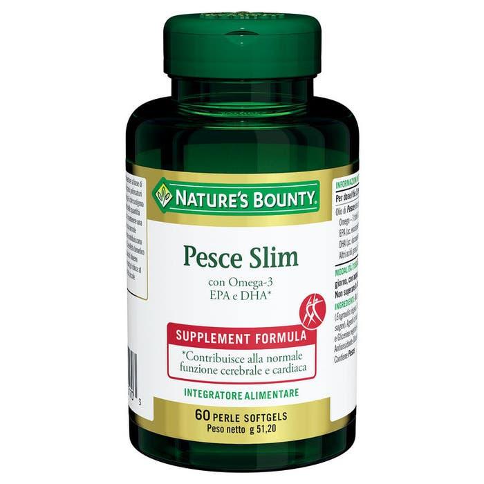 Nature's Bounty Nature-Pesce Slim Integratore Omega-3 EPA e DHA 60 Perle Softgel