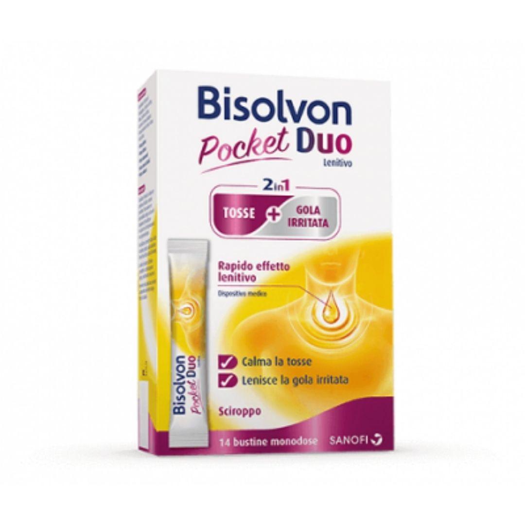 Bisolvon Duo Pocket Lenitivo 2in1 Tosse Secca + Gola Irritata 14 Buste