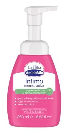 Euphidra Amidomio Intimo Mousse Attiva Ph 3,5 con Antibatterico Naturale 250 ml