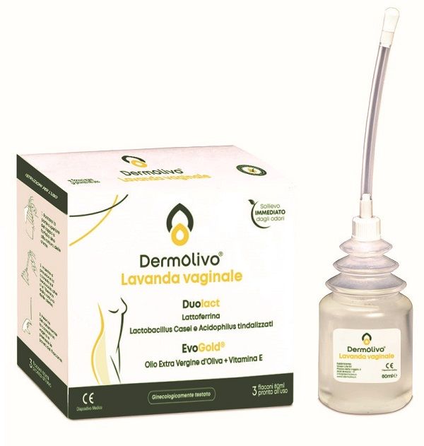 Dermolivo Lavanda Vaginale con Olio d Oliva 3 Flaconcini 80ml
