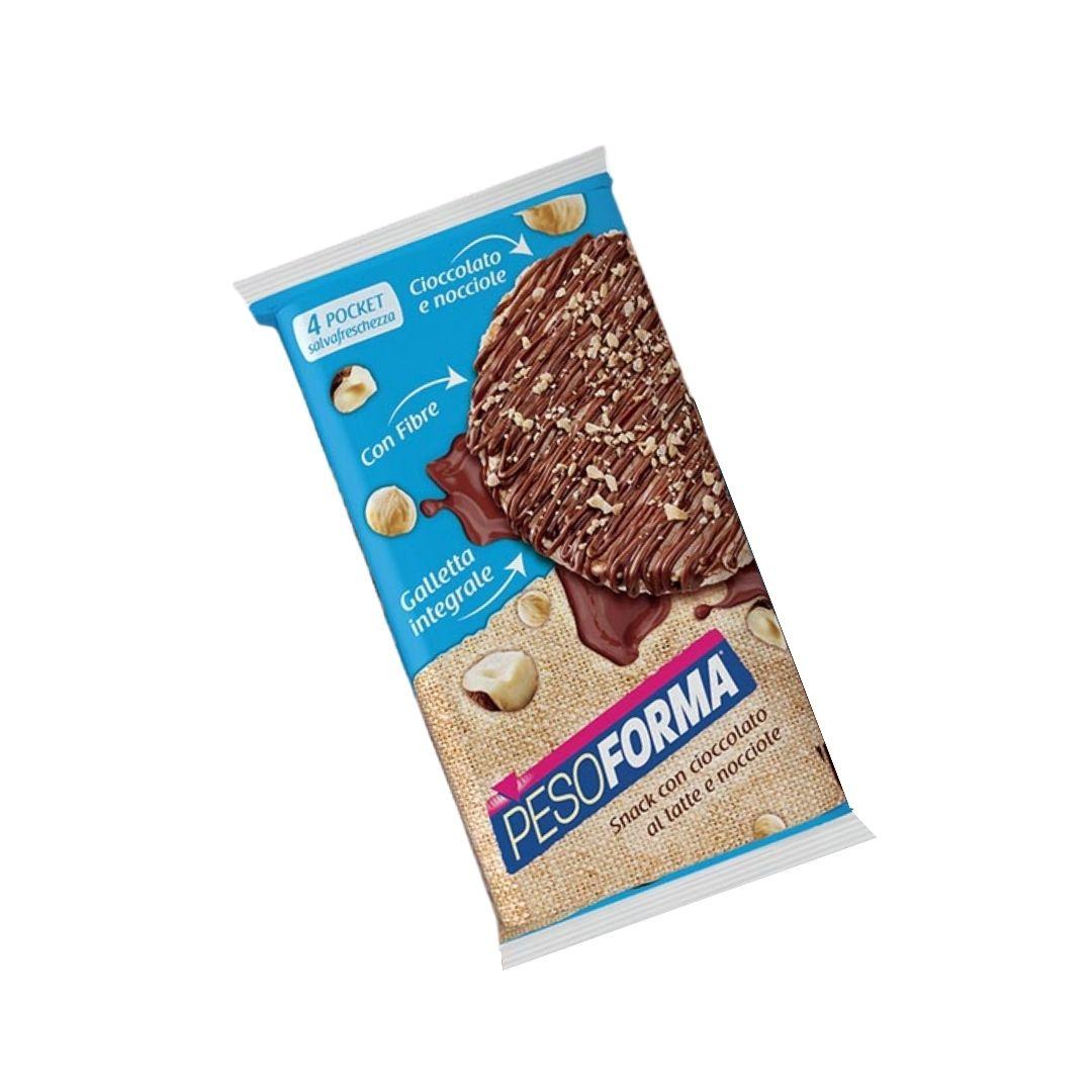 Pesoforma Galletta con Cioccolato al Latte a Nocciola 8 Gallette 142 g