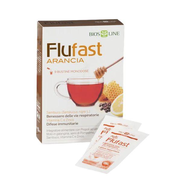 Flufast Respiro Integratore Per Vie Respiratorie E Difese Immunitarie 9 Bustine