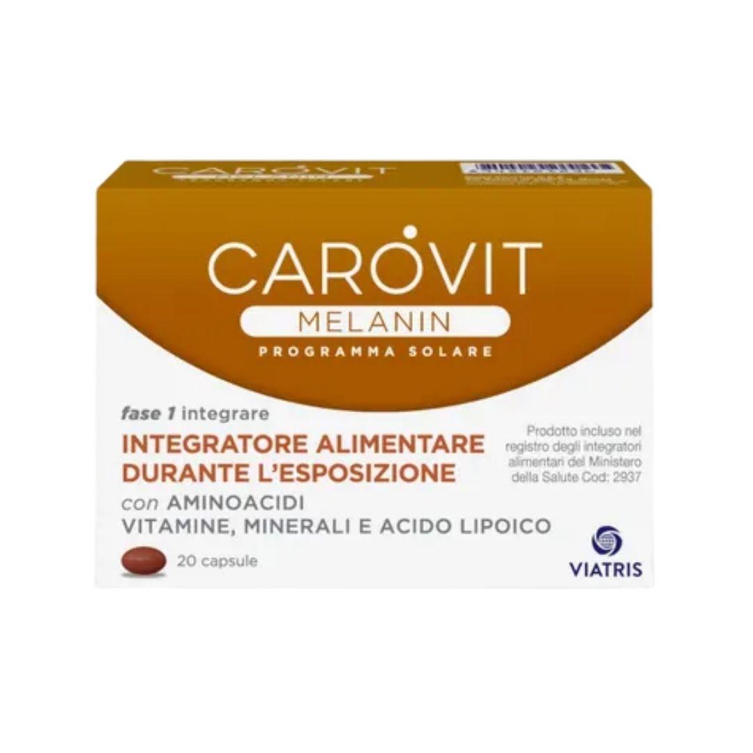 Carovit Melanin Programma Solare Integratore Durante l'Esposizione 20 Compresse