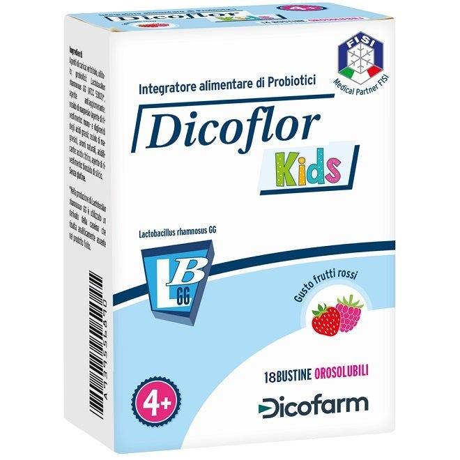 Dicoflor Kids Integratore Fermenti Lattici 18 Bustine Orosolubili