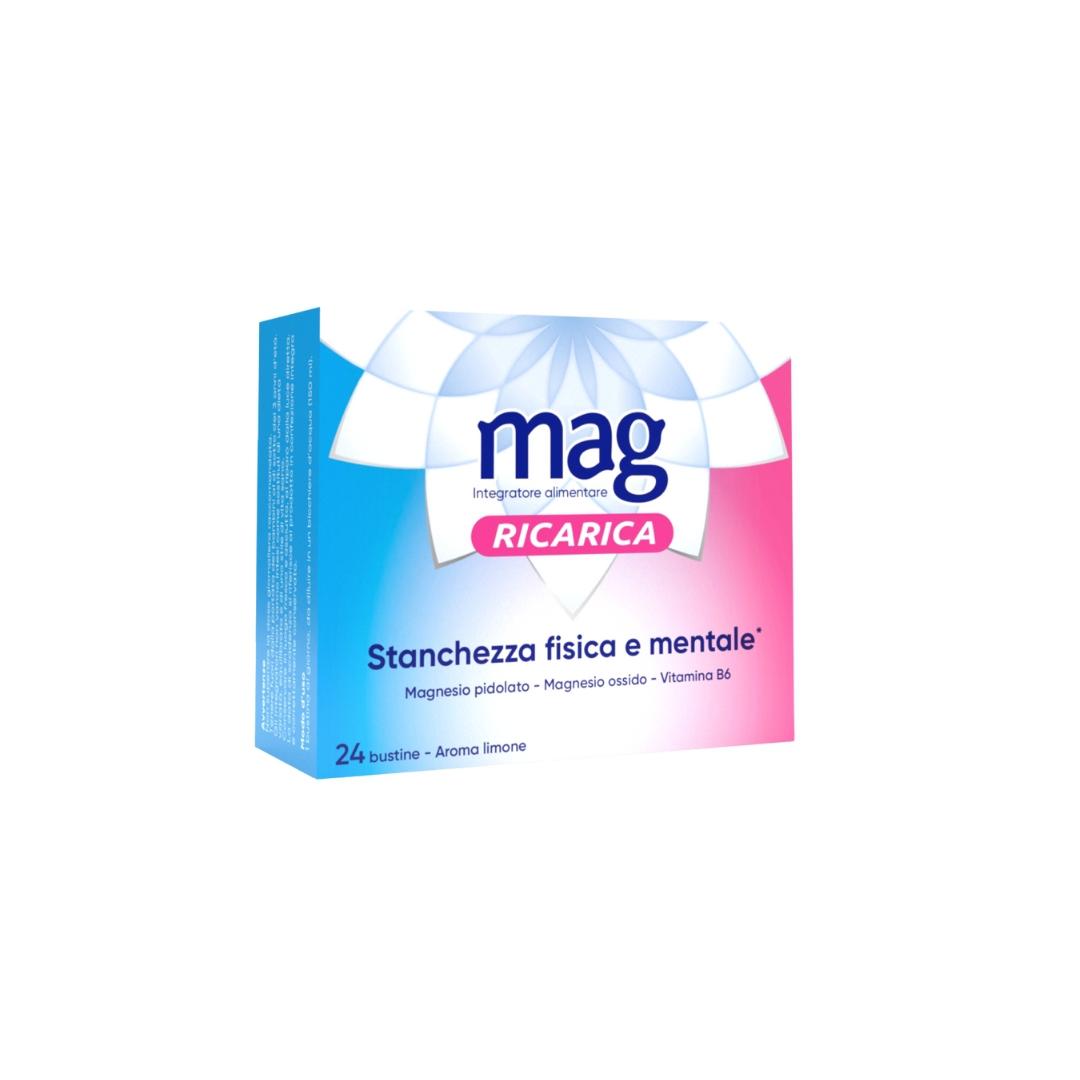 Mag Ricarica 24 Ore Integratore Contro la Stanchezza Fisica e Mentale 24 Bustine