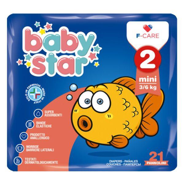Babystar Pannolini Classic Mini 3/6 Kg Taglia 2 21 Pezzi