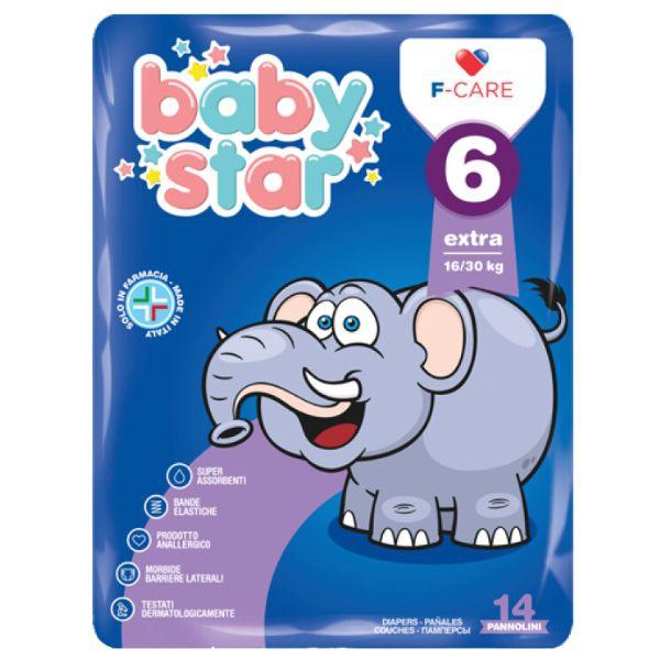 Babystar Pannolini Classic XL 16/30 Kg Taglia 6 14 Pezzi