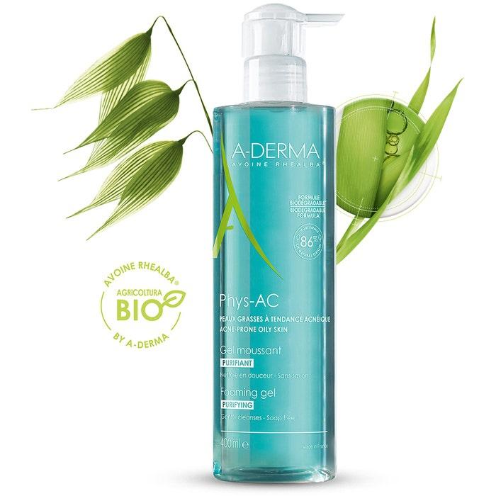 A-Derma Phys-Ac Gel Detergente Purificante Pelle Grassa 400 ml
