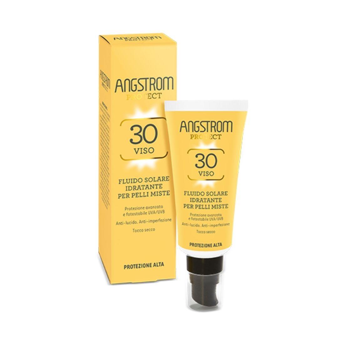 Angstrom Fluido Solare Viso Idratante Protezione 30 per Pelli Miste 40 ml