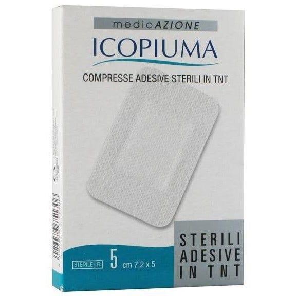 Icopiuma Compresse Oculari Adesive Sterili in TNT 7,2x5 cm 5 Pezzi
