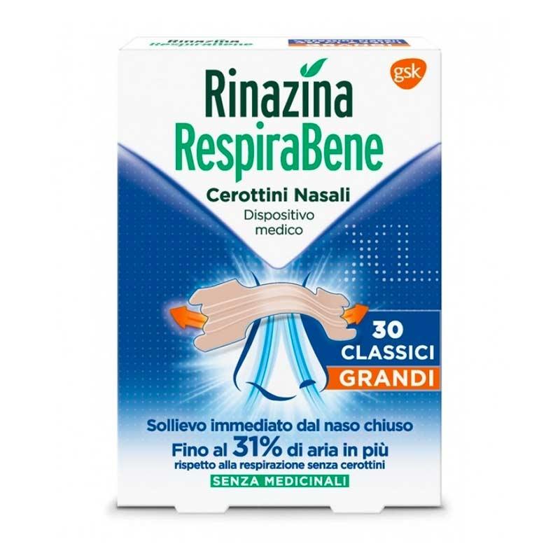 Rinazina Respirabene 30 Cerotti Nasali Classici Grandi