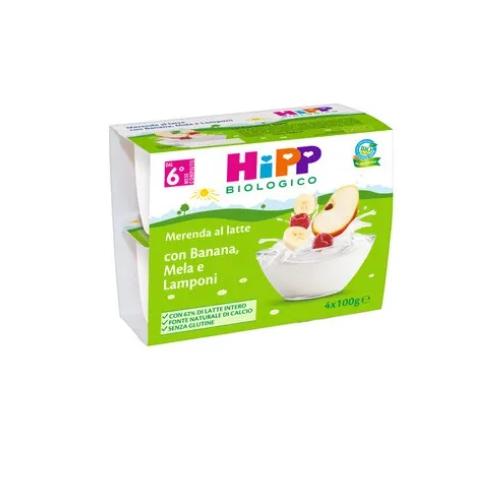 Hipp Merenda Latte Mela Banana Lampone 4X100 g
