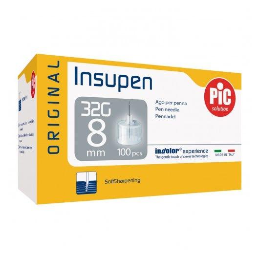 Pic Insupen Original Ago Penna Insulina 32G 8mm 100 Pezzi