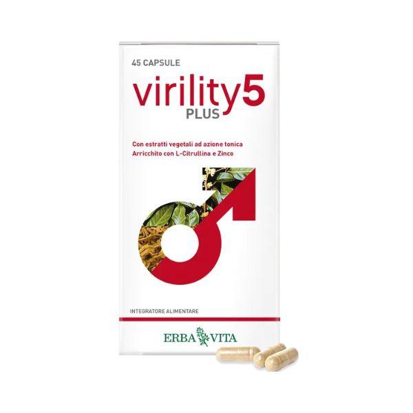 Erba Vita Virility 5 Plus Integratore Alimentare Tonico 45 Capsule